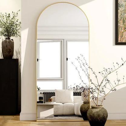Arched Full Length Mirror - Gold