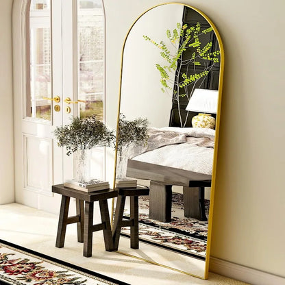 Arched Full Length Mirror - Gold